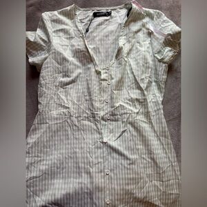 Missguided Striped Green Blouse
